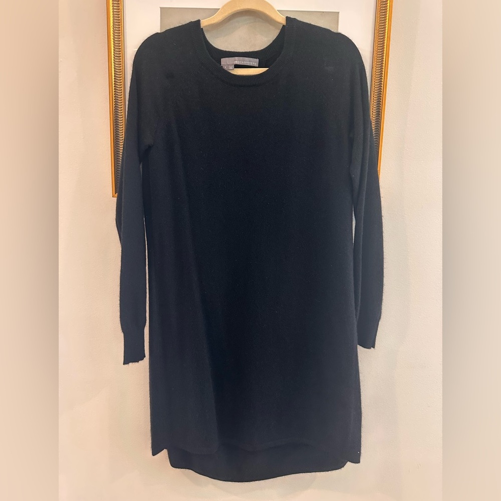 360 Cashmere Black Sweater Dress
